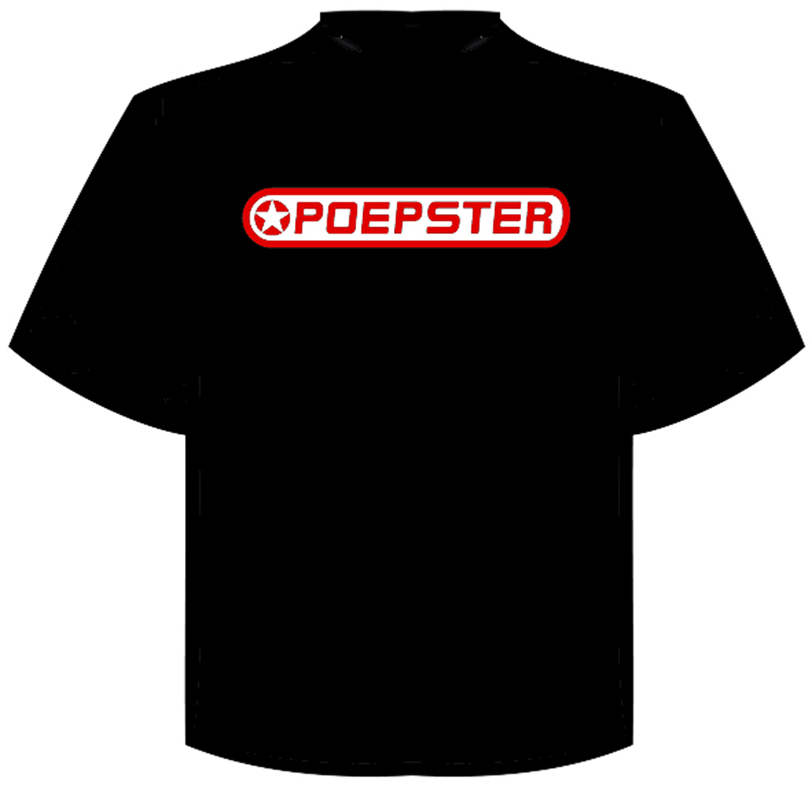 T-Shirt "poepster" - Klik op de afbeelding om het venster te sluiten